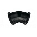 Black Half Round 45 Degree Gutter Bend (RA2)