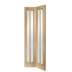 WORCESTER OAK BI-FOLD WITH CLEAR GLASS