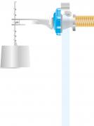 Opella Torbeck fill valve - side inlet 1/2" brass tail