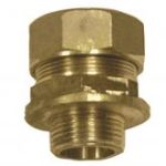 PP02 DZR compression adaptor for MDPE pipe (Male)