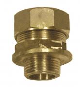 PP02 DZR compression adaptor for MDPE pipe (Male)