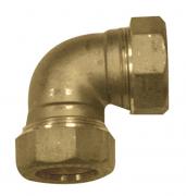 PP12 DZR compression elbow for MDPE pipe