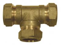 PP24 DZR compression equal tee for MDPE pipe