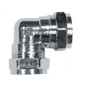 KwikPak compression chrome elbow 15mm (Pk1)