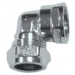 PX14 chrome plated compression elbow (Female)