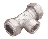 PX30 chrome plated compression threaded centre tee (Female)