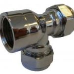 PX29 chrome plated compression threaded end tee 15mmx1/2″female x15mm 1