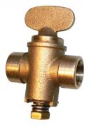 Rigid fan brass endfeed gas cock 15mm