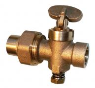 Drop fan brass endfeed union gas cock C x C 15mm