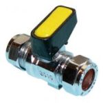 MM METROGAS chrome mini lever gas ball valve CxC 1