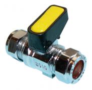 MM METROGAS chrome mini lever gas ball valve CxC