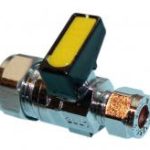 MM METROGAS chrome mini lever gas ball valve CxC