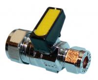 MM METROGAS chrome mini lever gas ball valve CxC