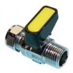MM METROGAS chrome mini lever gas ball valve (Male)