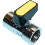 MM METROGAS chrome mini lever gas ball valve FxF 1