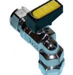 MM METROGAS chrome mini lever gas ball valve CxC (Angle CP) 1