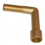 MGA brass back knee elbow 15mm x 1/4" (male)