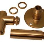 Polished brass restrictor elbow kit 4"x 8mm