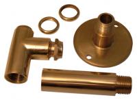 Polished brass restrictor elbow kit 4"x 8mm