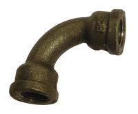 BM002A black malleable bend FxF