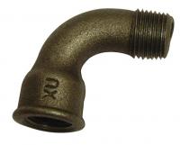 BM001A black malleable bend MxF