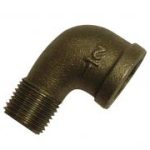 BM092 black malleable 90 degree elbow MxF