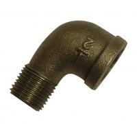 BM092 black malleable 90 degree elbow MxF