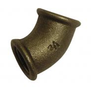 BM120 black malleable 45' elbow FxF