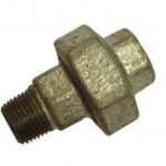 GM341 galvanised malleable straight union MxF 1