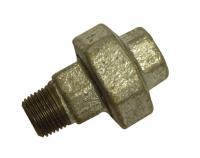 GM341 galvanised malleable straight union MxF