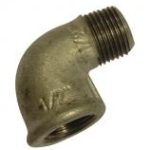 GM092 galvanised malleable 90 degree elbow MxF