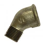 GM121 galvanised malleable 45 degree elbow MxF