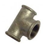 GM130 galvanised malleable equal tee FxFxF 1