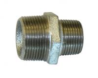GM245 galvanised malleable reducing nipple MxM