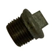 GM290 galvanised malleable flanged plug