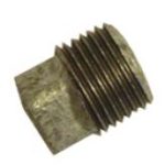 GM291 galvanised malleable plain plug