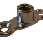 A16 chrome plated cast brass backplate 10mm female