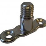 A11 chrome plated cast brass backplate 10mm male