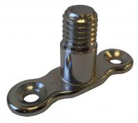 A11 chrome plated cast brass backplate 10mm male