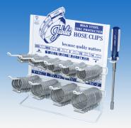 Jubilee hose clip "Point of Sale display rack" - 100 clips