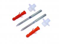 Sanibolt fastfit kit - pack of 2x 110mm No 8 screws with fixings & spacers