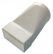Domus System 100 standard adaptor round to rectangular - white