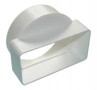 Domus System 100 short adaptor round to rectangular - white