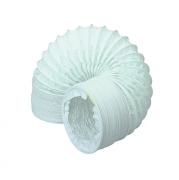 Domus white PVC flexible round hose 125mm dia
