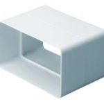 Domus System 100 rectangular channel connector – white 1