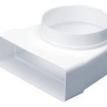 Domus System 125 90 degree rectangular to round – white 1