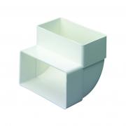Domus System 100 90 degree bend rectangular to rectangular - vertical white