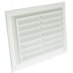 Stadium white plastic face fitting vent 273mm x 197mm with tear off strips