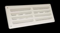 Stadium louvre vent with fly screen - white