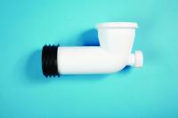 Polypipe KwikFit WC pan conn - bent with 1.1/4" boss